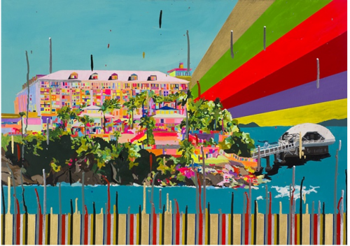 St. Thomas All Inclusive, 2011 (Acrylic and enamel on panel)