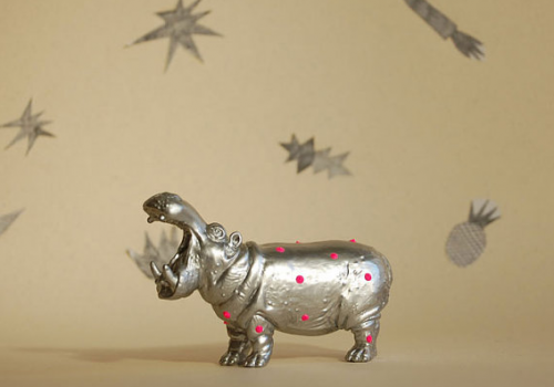 Pink Polka Dot Hippo