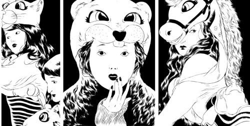 Angie Wang, Fursuit Triptych. 2009